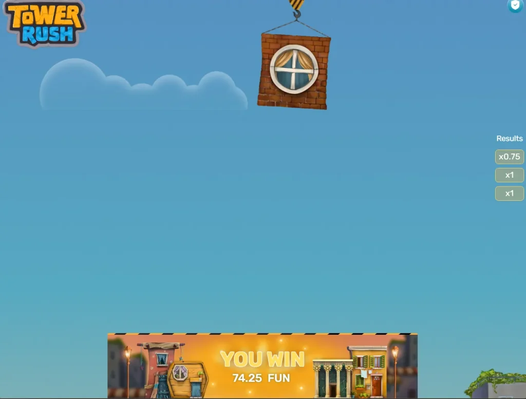 Tower Rush Gewinn